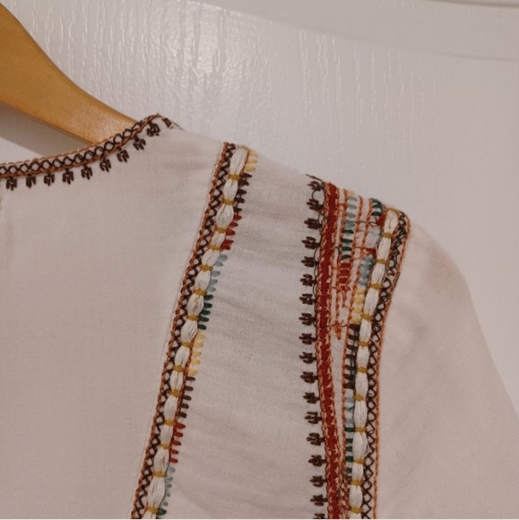 Zara Trafaluc Embroidered Boho Long Jacket - Picture 6 of 11